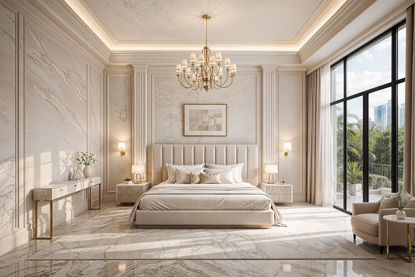 Bedroom interior — The Imperial Mansion, Saharsa Bihar