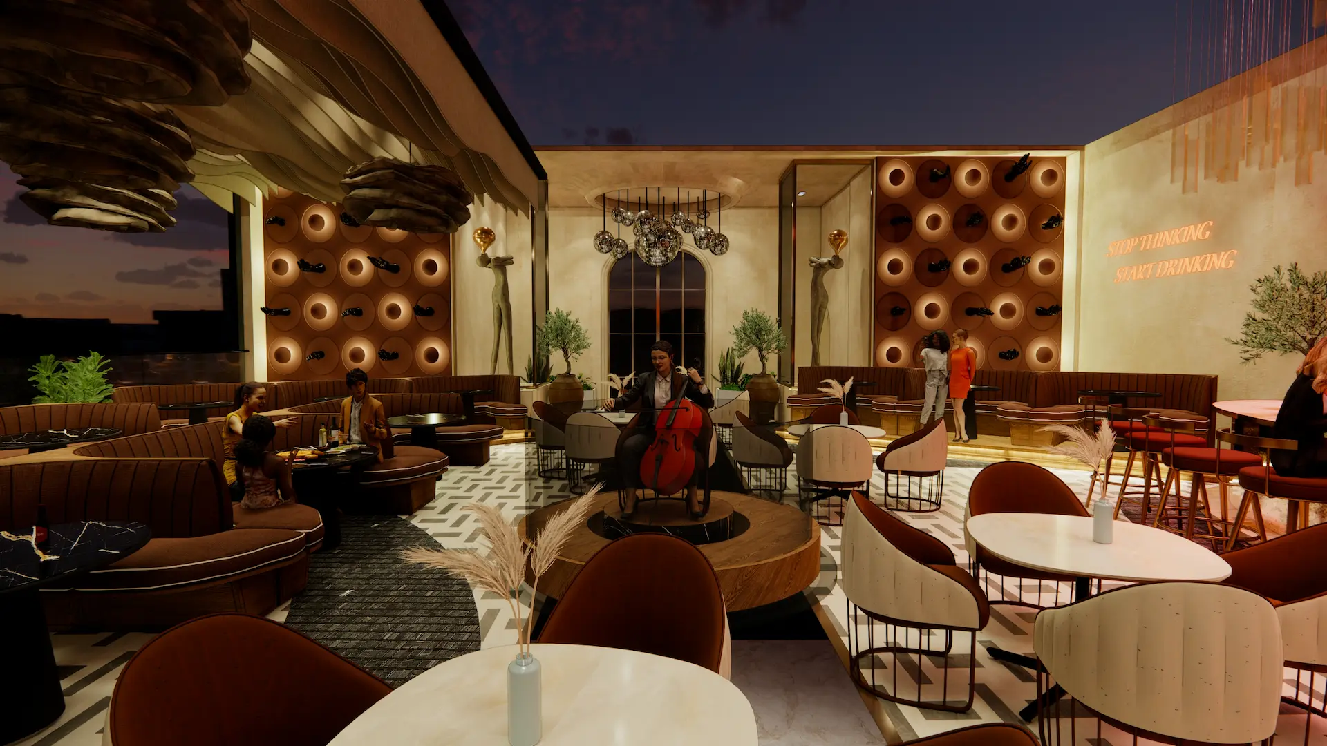 Terrace lounge — Delulu Club, Greater Noida