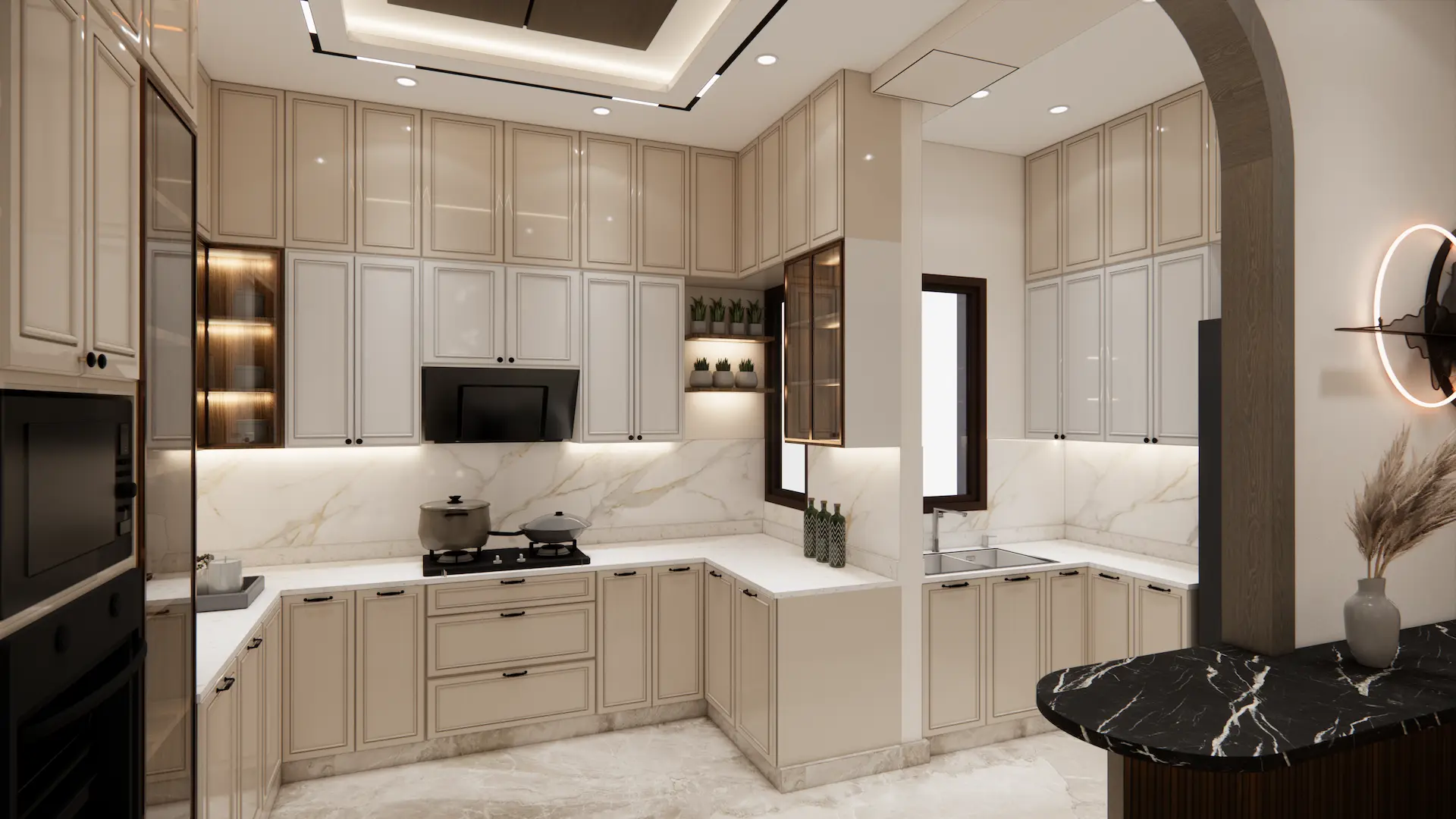 Modular kitchen — Vasundhra Residence, Vasundhra Ghaziabad